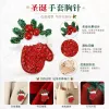 New European and American Christmas gloves, brooches, best-selling water diamonds, hand-dripping oil brooches, suits, overcoats, clothing accessories undefined